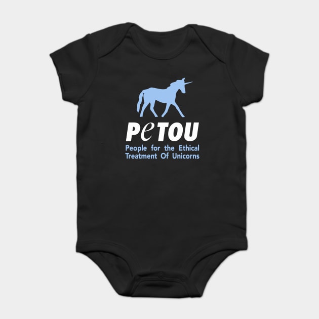 People for the Ethical Treatment of Unicorns T-Shirt Baby Bodysuit by dumbshirts